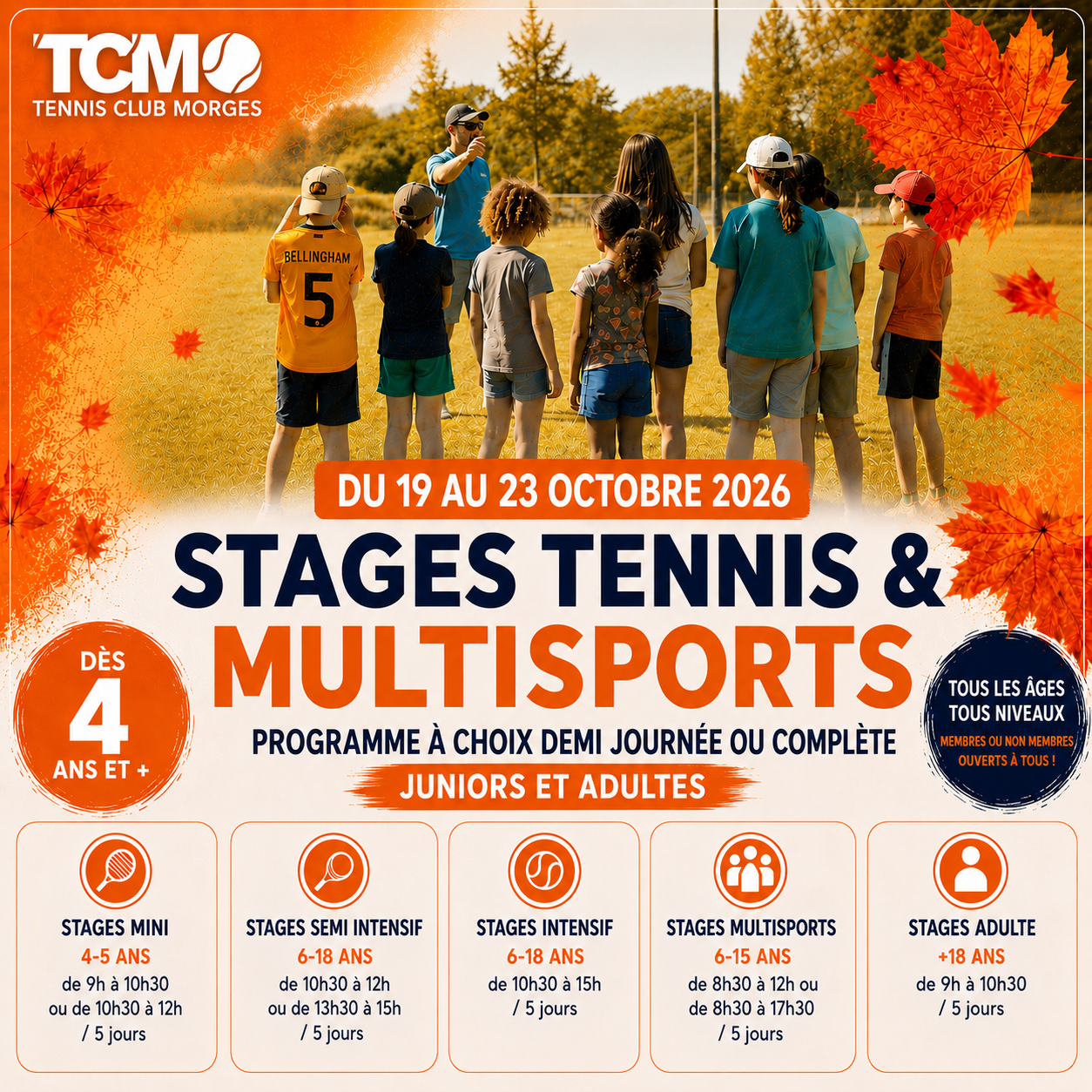 programme octobre stages 2026